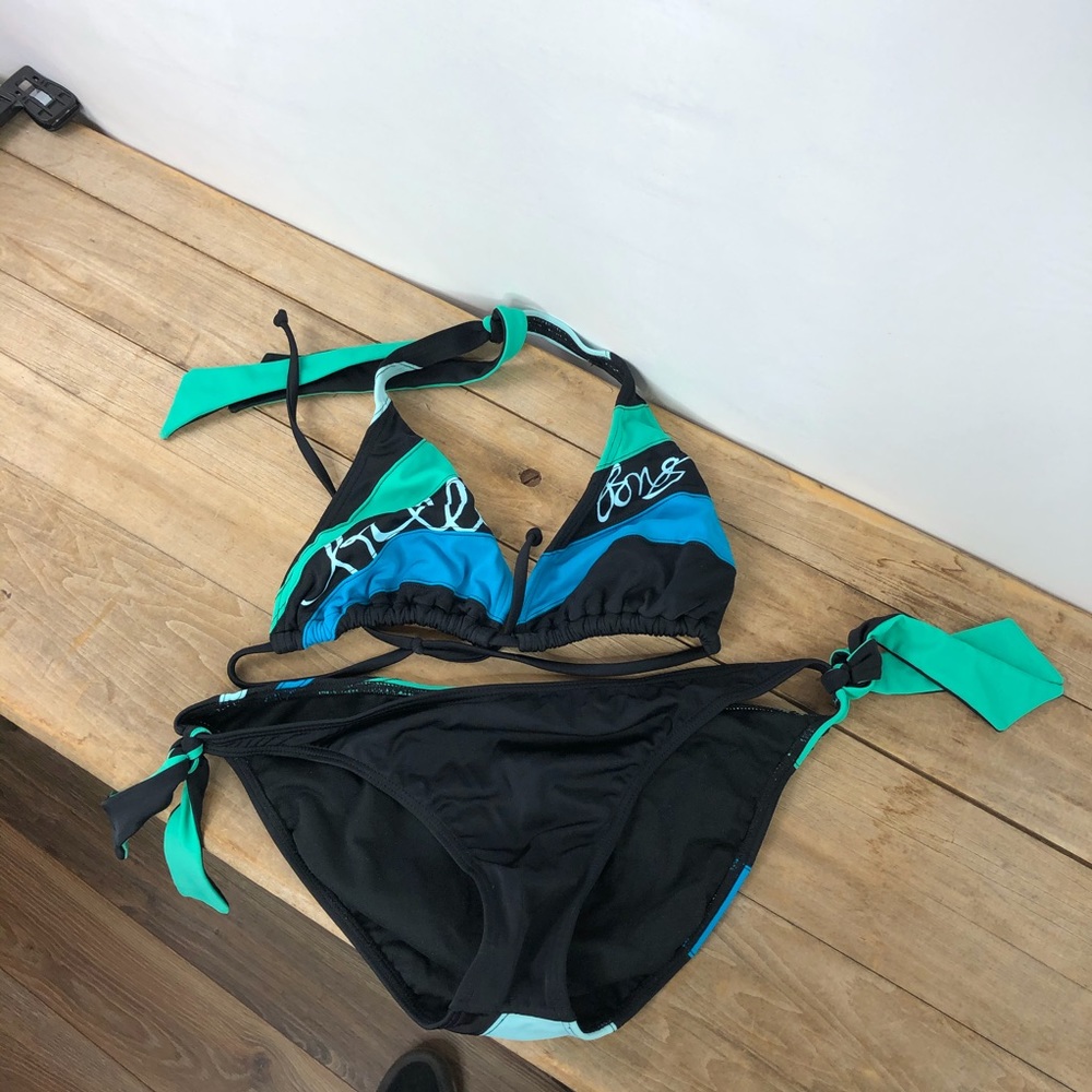 Billabong striped bikini set, L & XL